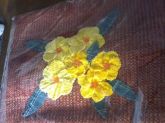 mantas de chenille com bordado em aplicação de tecidos-LINDA